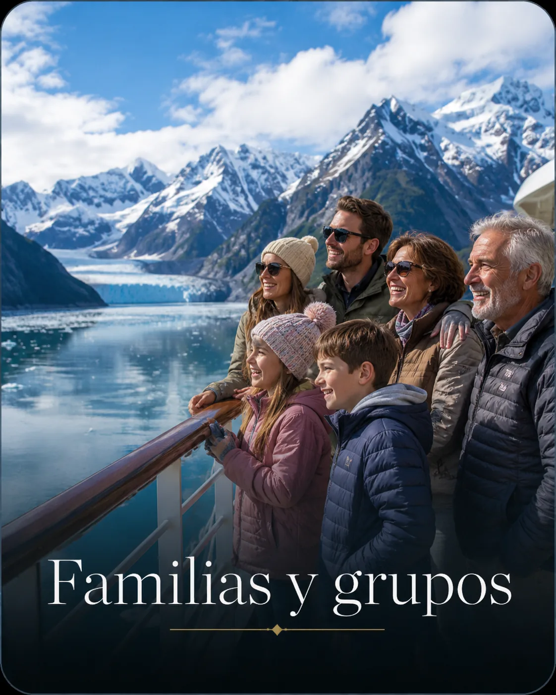 Parejas familias y grupos viajando a Alaska
