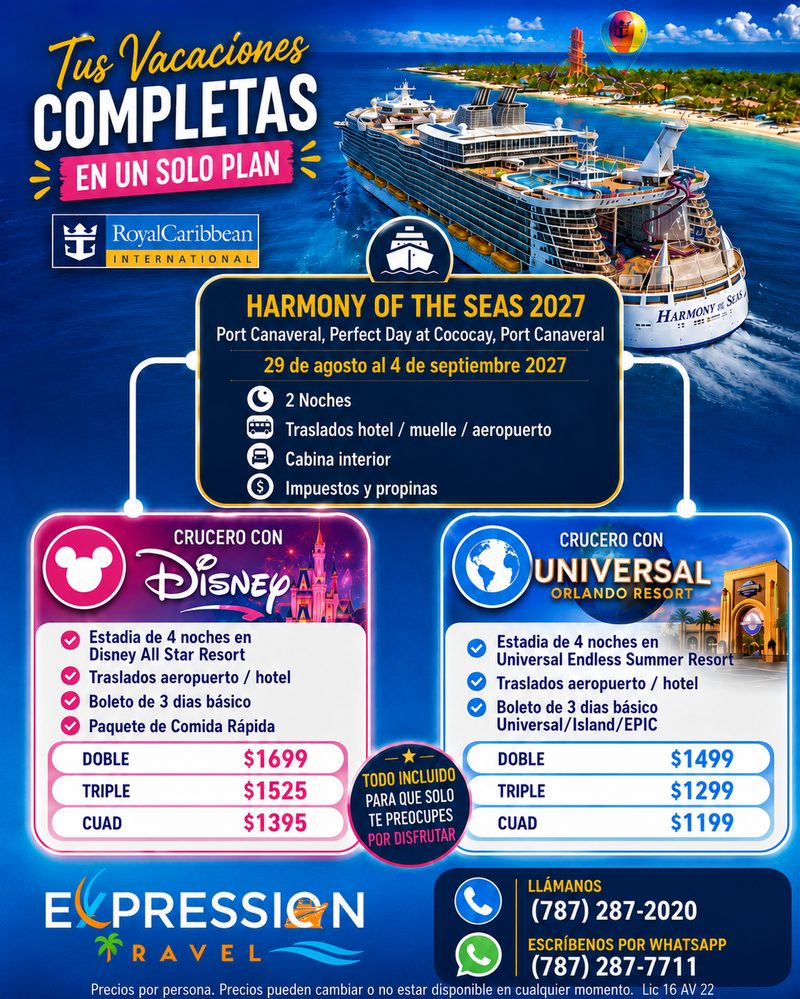 Harmony of the Seas + Disney 2027